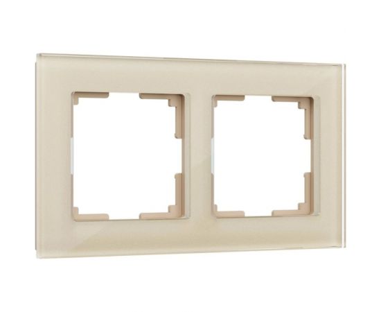 Рамка на 2 поста WERKEL W0021111 шампань стекло a050796 