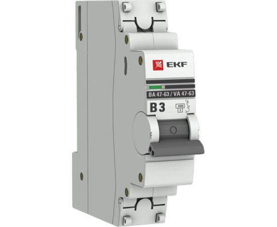 Автоматический выключатель EKF PROxima ВА 47-63, 1P, 20А, D, 4,5kA, SQ mcb4763-1-20D-pro 