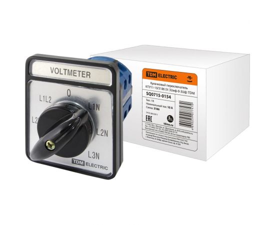 Переключатель КПУ11-10/3186 TDM V:3Uмф-0-3Uф SQ0715-0154 