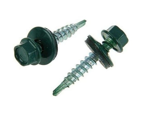 Кровельный саморез крепежная техника зеленая 250 шт 420234 БК 