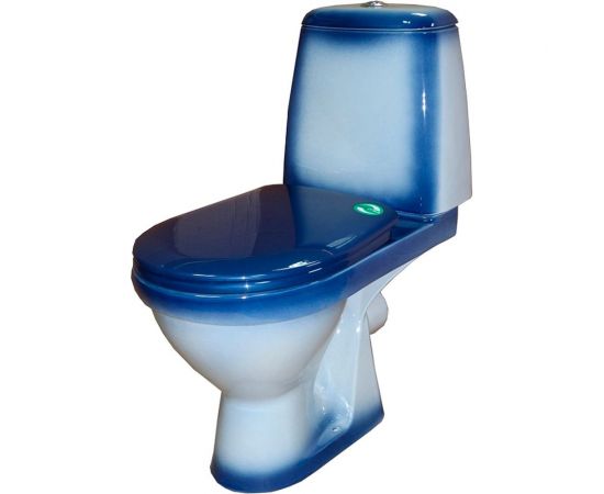 Унитаз-компакт Rosa Премьер синий декор Вн УкС313 