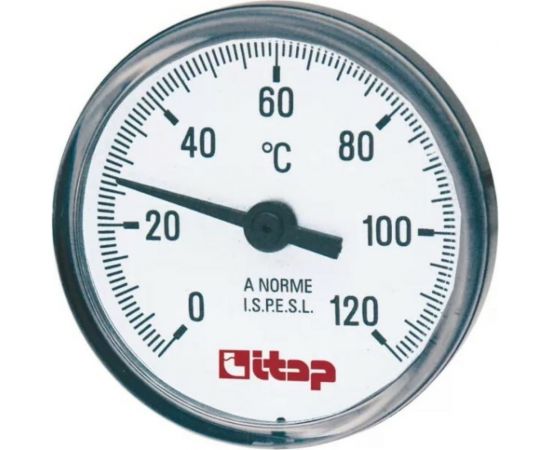 Термометр ITAP осевое подключение, 0-120 C, 1/2x40 (8/272) 493B(1/2""x40) 