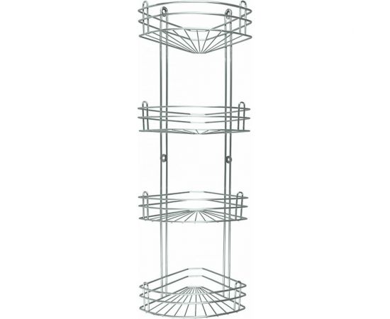 Полка для ванной Rosenberg 4-ярусная, угловая RUS-385026-4 Zn 
