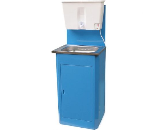 Дачный умывальник Лидер мойка нержавеющая сталь, нагреватель воды, бак 17 л, синий 