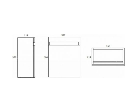 Подвесная тумба ALCORA Compact под умывальник Como 40 белая 31116 – изображение 17