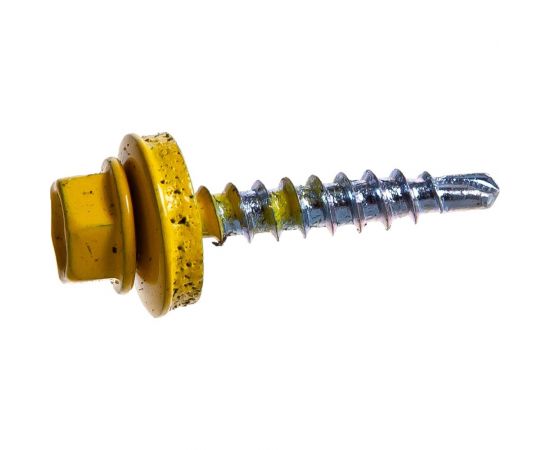 Кровельный саморез крепежная техника желтый цинк RAL 1018, 4.8х29 мм, 250 шт 420222 БК – изображение 2