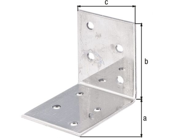 Крепежный уголок GAH ALBERTS нерж сталь, 50x50x40х2, 335205 – изображение 2