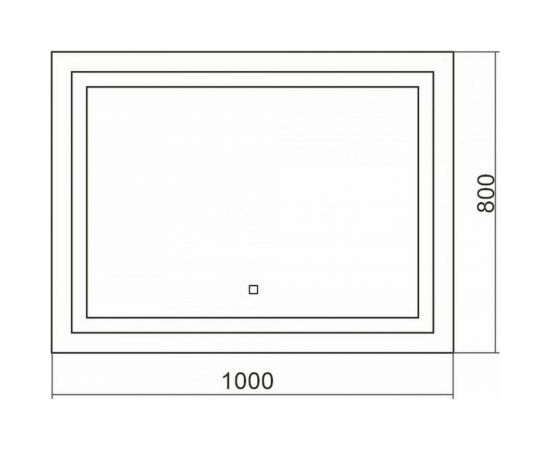 Зеркало MIXLINE "Ливия" 1000х800 сенсорный выключатель 548622 – изображение 2