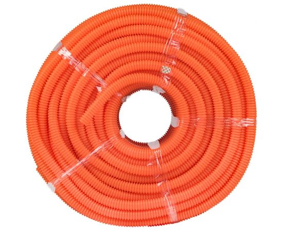 Гибкая гофрированная труба EKF ПНД диаметр 20мм, тяжёлая, с протяжкой, 100м, цвет оранжевый tpnd-20-to – изображение 2