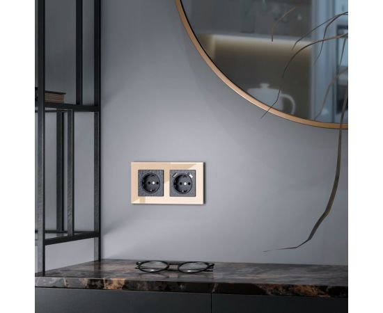 Рамка на 2 поста WERKEL W0021111 шампань стекло a050796 – изображение 2