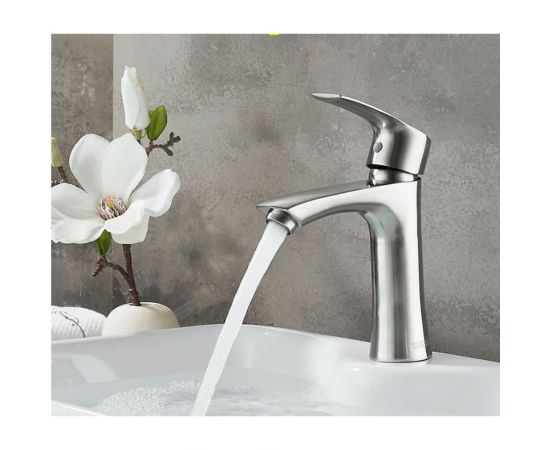 Смеситель на умывальник LEDEME картридж 35 мм, c гайкой, нержавейка, L71001 65880 – изображение 2