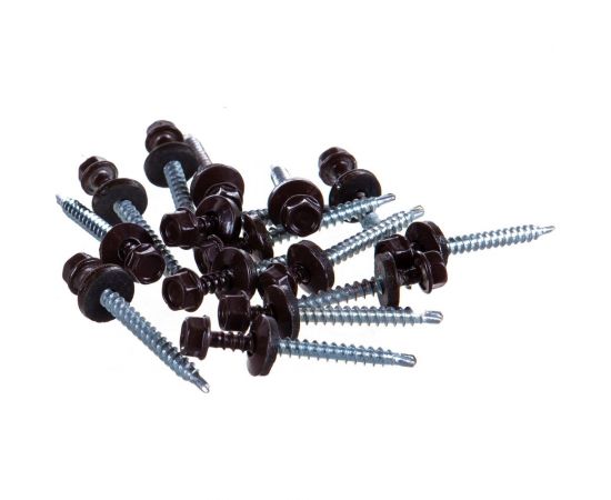 Кровельный саморез, коричневый Крепежная техника 4,8х51 RAL 8017 150шт 420290 БК – изображение 2