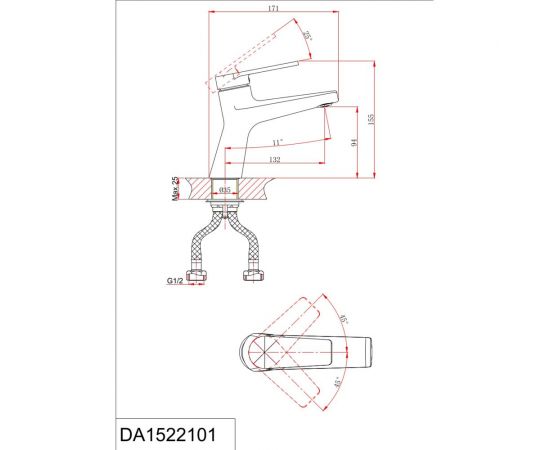 Смеситель для раковины D&K Bayern.Furth DA1522101 – изображение 2