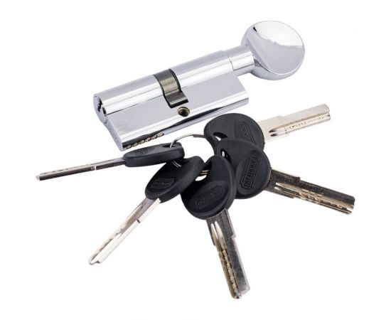 Цилиндр PALIDORE 70PС 35/35С ключ/завертка, хром блестящий 98760921 – изображение 2