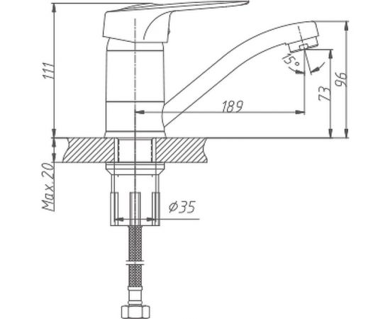 Смеситель для раковины Haiba хром HB4504-2 – изображение 2