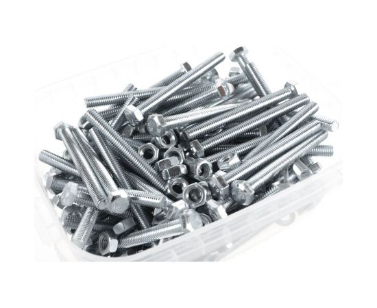 Болт с ш/г полная резьба DIN 933 Качественный КРЕПЕЖ набор 5х50 80 шт 0301003 КЧ – изображение 2