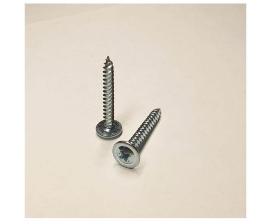 Саморез GSMETZ белый, 4,2x32 мм, с прессшайбой, оцинкованный, ph2, 1 кг/385 шт. 1024232-1 – изображение 2