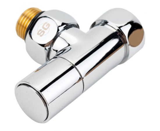 Угловой кран-вентиль SG, ручка колпак, хром, 3/4х1/2 г/ш, 2 шт 8510SCH0405/2 – изображение 2