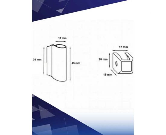 Комплект декоративных накладок KOMFORT москитные системы Siegenia зигения 1 шт. КДН00870 – изображение 3