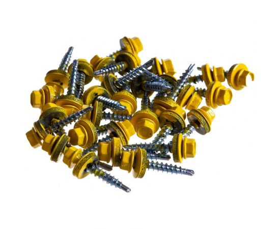 Кровельный саморез крепежная техника желтый цинк RAL 1018, 4.8х29 мм, 250 шт 420222 БК – изображение 3