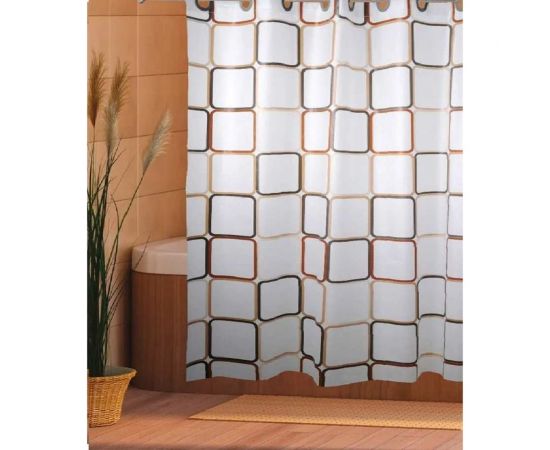 Занавеска для ванной комнаты MY SPACE Quadro (12 люверсов) 180x240 PEVA EV180240003 – изображение 3