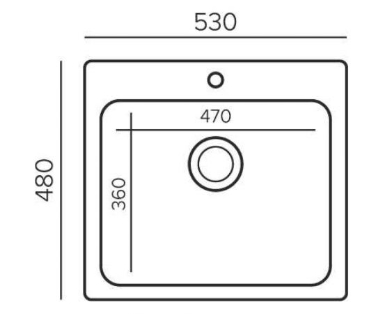 Кухонная мойка Polygran Quartzbond bond-530 уголь 688230 – изображение 3