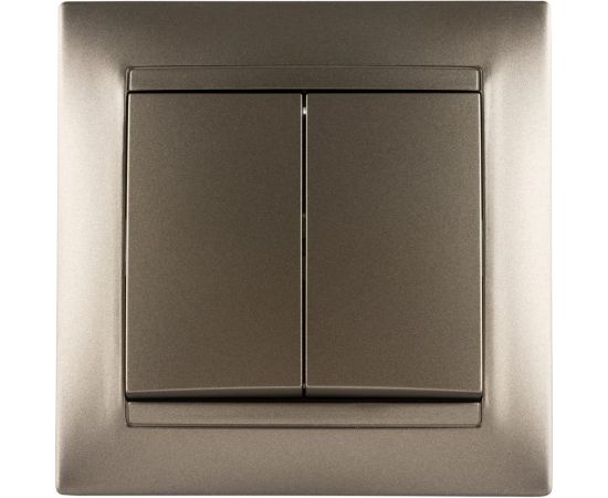 2-х клавишный выключатель TDM Лама 10А бронза SQ1815-0702 – изображение 3