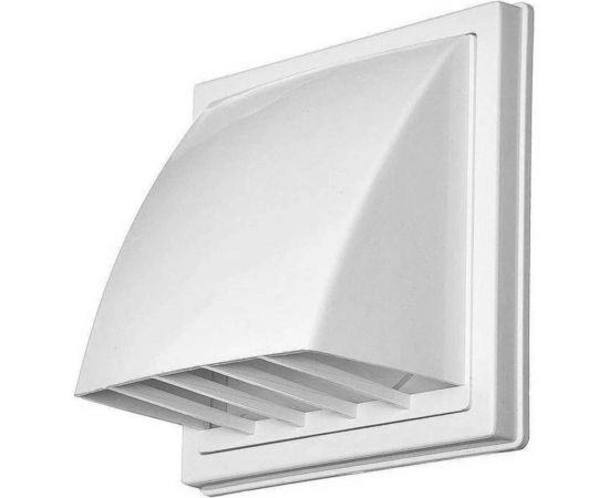 Выход стенной вытяжной с обратным клапаном (175x175 мм; с фланцем 120 мм) Эвент 175К120ФВ, белый – изображение 3