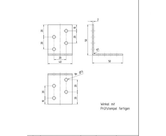 Крепежный уголок GAH ALBERTS нерж сталь, 50x50x40х2, 335205 – изображение 3
