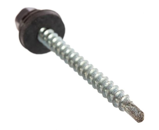 Кровельный саморез, коричневый Крепежная техника 4,8х51 RAL 8017 150шт 420290 БК – изображение 4