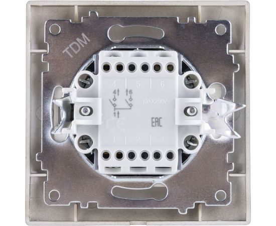 2-х клавишный выключатель TDM Лама 10А бронза SQ1815-0702 – изображение 4
