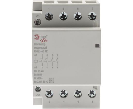 Модульный контактор ЭРА PRO NO902301 КМ6340 AC Б0049166 – изображение 4
