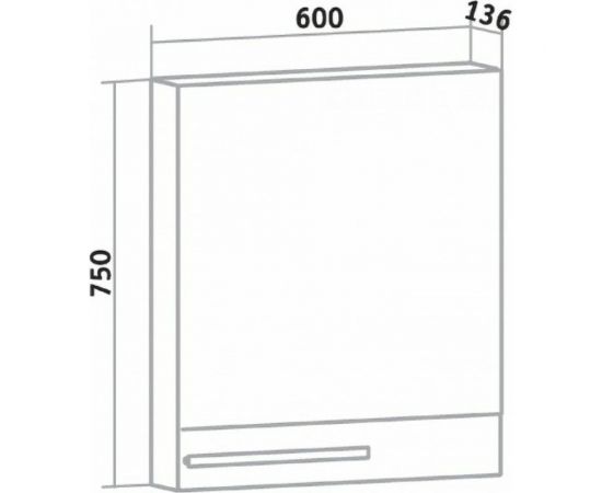 Зеркальный шкаф Runo Вудлайн 60 правый 00-00001006 – изображение 5