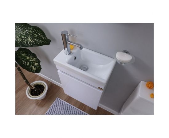 Подвесная тумба ALCORA Compact под умывальник Como 40 белая 31116 – изображение 9