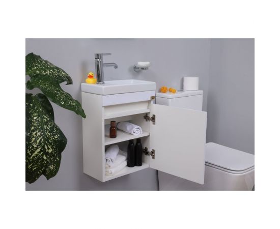 Подвесная тумба ALCORA Compact под умывальник Como 40 белая 31116 – изображение 10