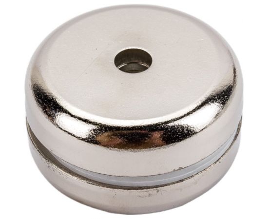 Магнитное крепление с отверстием Проф-магнит В32, сцепление 23 кг, 2 шт. PMYP-B-32 