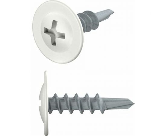 Саморез с прессшайбой STARFIX 4,2x16 мм, цинк, со сверлом, RAL 9003, 50 шт. SMZ1-55674-50 