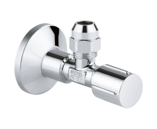 Угловой вентиль Grohe с металлической розеткой и уплотнительным кольцом, 1/2х3/8, 1 шт. 22039000 