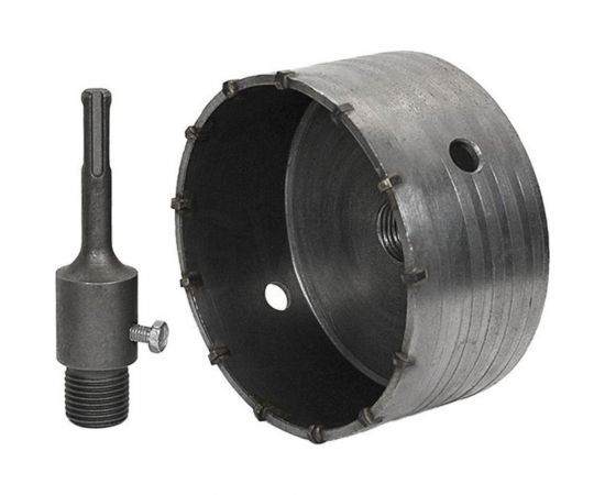 Коронка по бетону ударная 90 мм в сборе, SDS-plus, твердосплавная TORGWIN T631398 