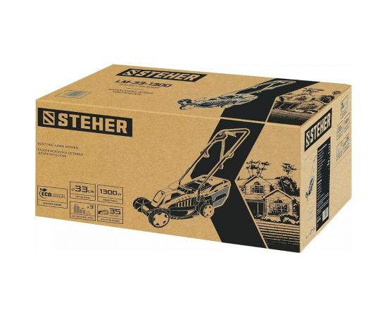 Сетевая газонокосилка STEHER 1300 Вт LM-33-1300 – изображение 11