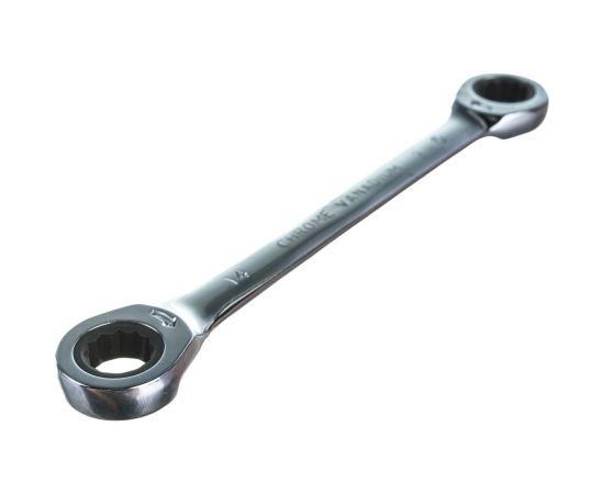 Накидной двусторонний ключ HORTZ 14х15 трещ. хромированный HOR 118853 – изображение 2
