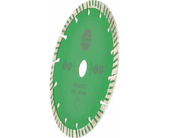 Алмазный диск турбо сегмент 180х10х22.23 мм TORGWIN 106AG-TG18022ТС – изображение 2