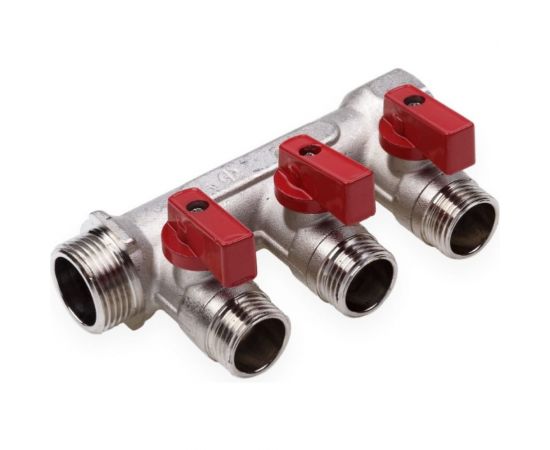 Резьбовой коллектор с кранами AQUALINK вн-нар 3/4, 1/2х4 2426 – изображение 2