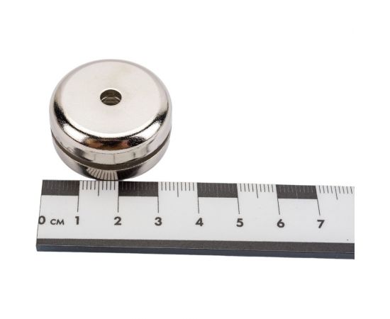 Магнитное крепление с отверстием Проф-магнит В32, сцепление 23 кг, 2 шт. PMYP-B-32 – изображение 3