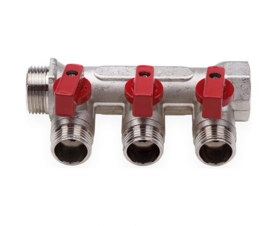 Резьбовой коллектор с кранами AQUALINK вн-нар 3/4, 1/2х4 2426 – изображение 3