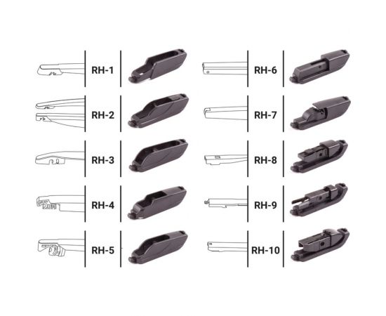 Щетка стеклоочистителя для заднего стекла AUTOPROFI 10 адаптеров RER-10 – изображение 4