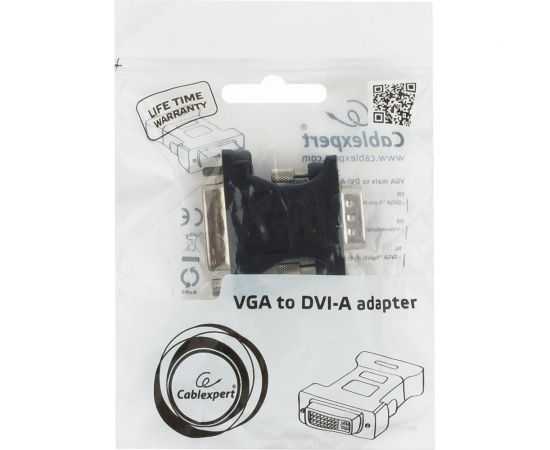 Переходник Cablexpert VGA-DVI-I15M/25F пакет A-VGAM-DVIF-01 черный – изображение 4