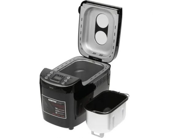 Хлебопечка Centek большой объем 1500 г, 860 Вт, 15 программ, таймер, LCD, окошко CT-1415 Black – изображение 5