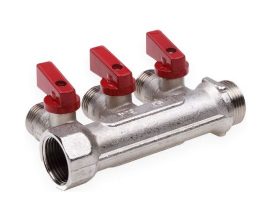 Резьбовой коллектор с кранами AQUALINK вн-нар 3/4, 1/2х4 2426 – изображение 5