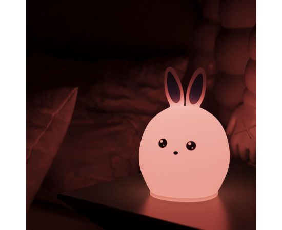 Настольный светодиодный детский ночник Gauss 2w rgb, li-ion, usb кабель, кролик NN301 – изображение 7